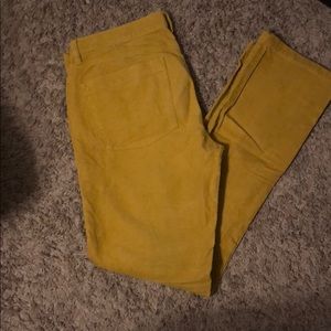 J Crew mustard yellow corduroy boot cut pants